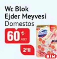 DOMESTOS WC BLOK EJDER MEYVESİ TUVALET BLOĞU 2'Lİ DOMESTOS WC BLOK EJDER MEYVESİ TUVALET BLOĞU 2'Lİ